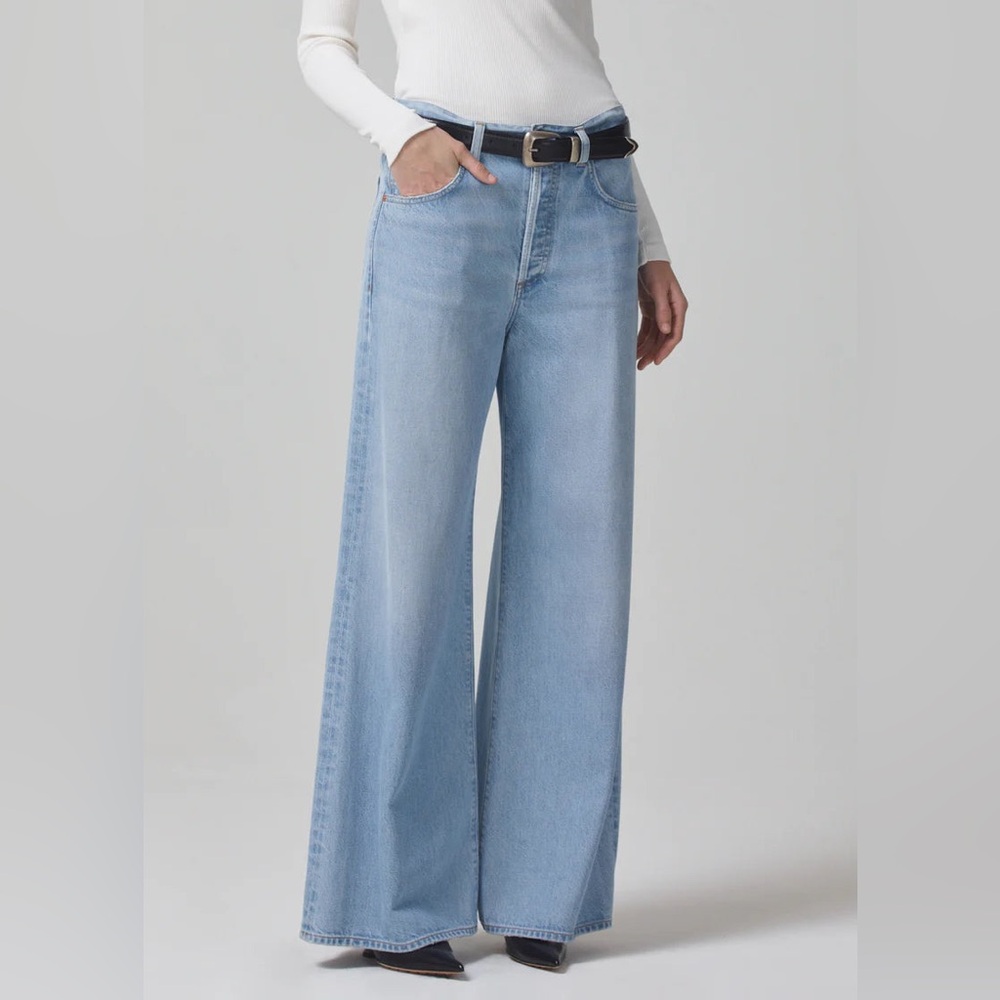 NEW CITIZENS OF HUMANITY beverly slouch wide leg jean alemayde baggy 32 lyocell